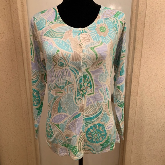 Sigrid Olsen Shirt with buttons Petite Size Medium - Picture 4 of 6